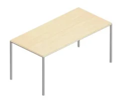 Schaffenburg Kantinetafel Domino Basic Licht kersen, aluminium 1.600 x 800 x 740 mm