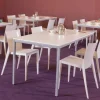 Schaffenburg Kantinetafel Domino Basic Wit, aluminium 1.200 x 800 x 740 mm