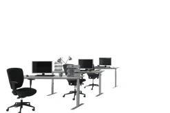 Schaffenburg Linesto Plus Bureau Rechthoekig T-Voet 1.400 (B) x 800 (D) x 655 (H) mm Melamine