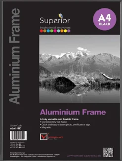 Seco A4 Fotolijst ALA4-VK 21,5 (B) x 2,1 (D) x 30,5 (H) cm ALA4-BK