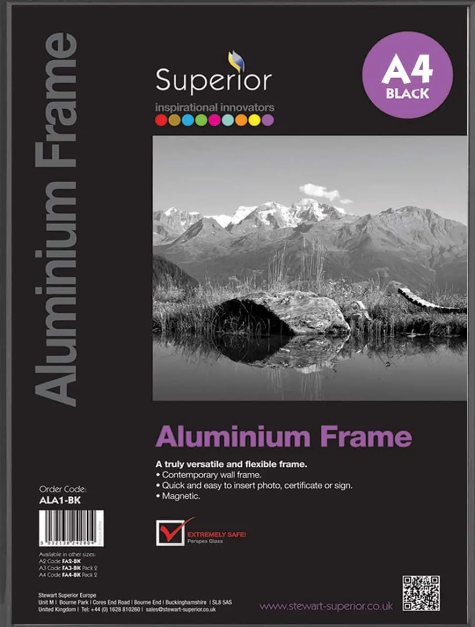 Seco A4 Fotolijst ALA4-VK 21,5 (B) x 2,1 (D) x 30,5 (H) cm ALA4-BK