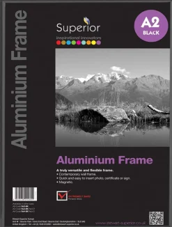 Seco A2 Fotolijst Aluminium ALA2-BK 43 (B) x 2,1 (D) x 60,4 (H) cm ALA2-BK