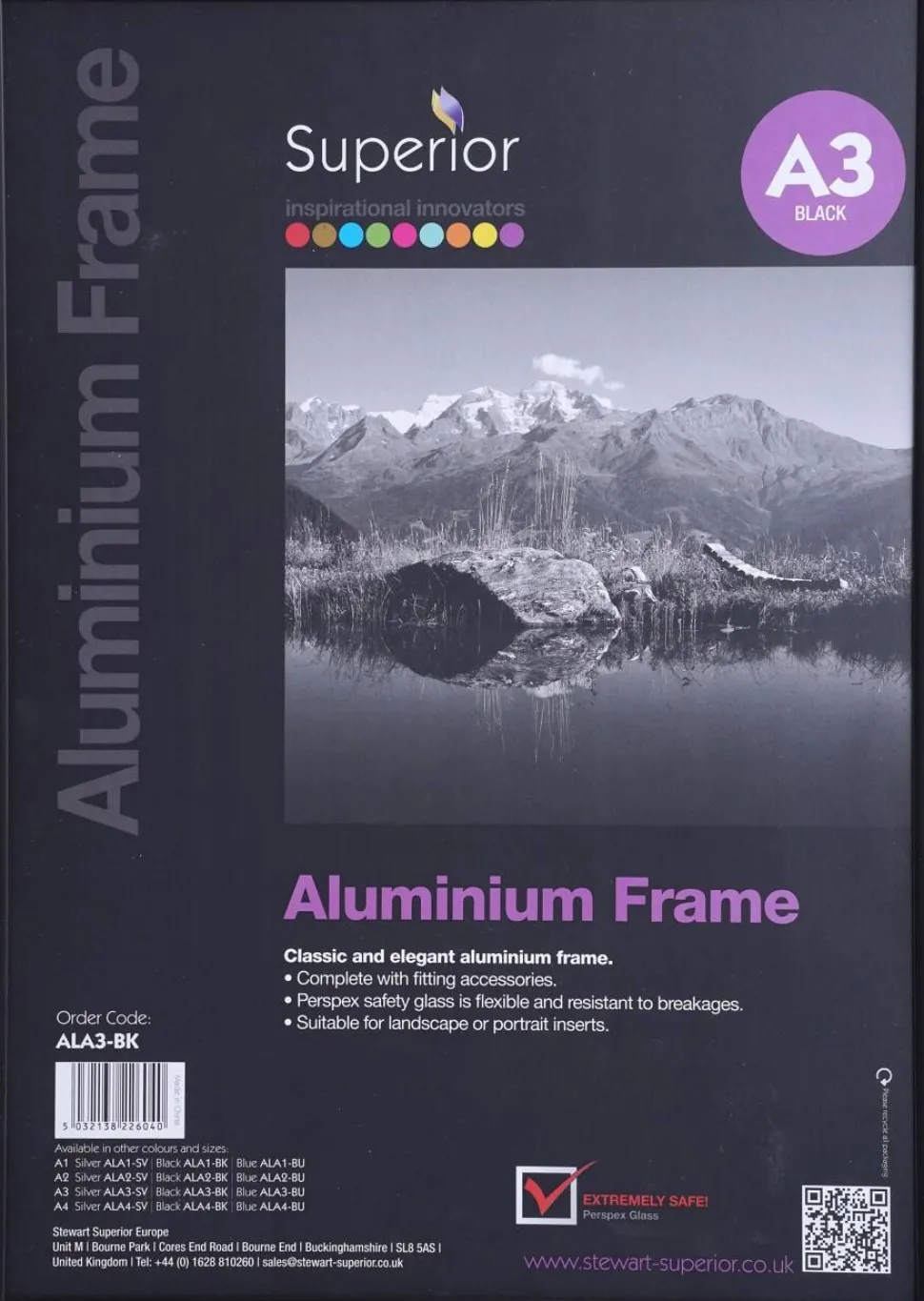 Seco A3 Fotolijst Aluminium ALA3-BK 30,7 (B) x 1,8 (D) x 30,7 (H) cm ALA3-BK