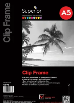 Seco A5 Klemlijst Transparant Clip A5 14,8 (B) x 21 (H) cm