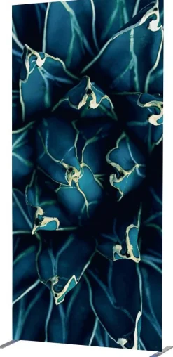 SHOWDOWN Deco Scheidingswand Aluminium Blauw 1.020 x 450 x 2.020 mm