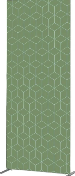 SHOWDOWN Deco Scheidingswand Aluminium Groen 1.020 x 450 x 2.020 mm