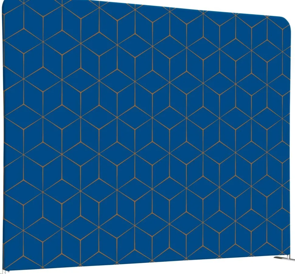 SHOWDOWN EU Scheidingswand Aluminium Blauw 1,500 x 1,500 x 450 mm