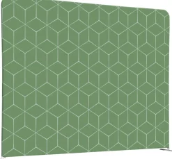 SHOWDOWN EU Scheidingswand Aluminium Groen 1,500 x 1,500 x 450 mm
