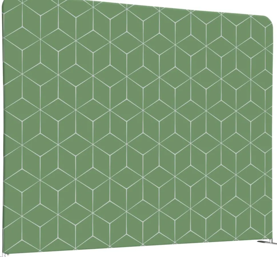 SHOWDOWN EU Scheidingswand Aluminium Groen 1,500 x 1,500 x 450 mm