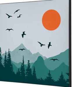 SHOWDOWN Sun and Birds Textielen Wanddecoratie Multikleur Aluminium