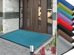 Sky droogloopmat Monochrome High-Twist Nylon, Polyamide Turquoise 900 x 600 mm