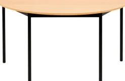 Sodematub Halfrond Halfronde tafel Beuken IJzer Zwart 1.400 x 700 x 740 mm