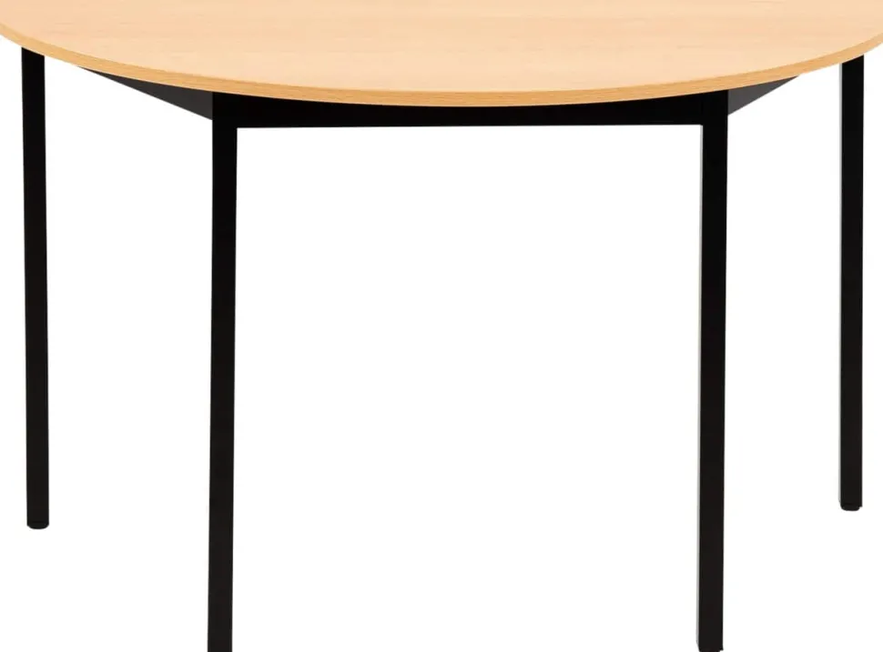 Sodematub Halfrond Halfronde tafel Beuken IJzer Zwart 1.200 x 600 x 740 mm