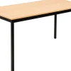 Sodematub Rechthoekig Tafel Beuken IJzer Zwart 1.200 x 600 x 740 mm