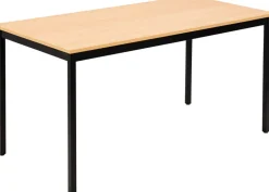 Sodematub Rechthoekig Tafel Beuken IJzer Zwart 1.200 x 600 x 740 mm