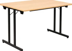 Sodematub Rechthoekig Vouwtafel TPMU128 Beuken Hout Zwart 1.200 x 800 x 740 mm
