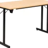 Sodematub Rechthoekig Vouwtafel TPMU126 Beuken Hout Zwart 1.200 x 600 x 740 mm