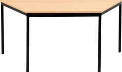 Sodematub Trapeziumvormig Trapeziumvormige tafel Beuken IJzer Zwart 1.600 x 800 x 740 mm