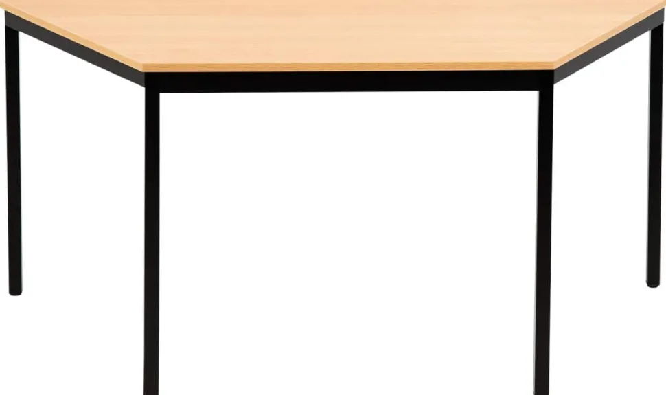 Sodematub Trapeziumvormig Trapeziumvormige tafel Beuken IJzer Zwart 1.600 x 800 x 740 mm