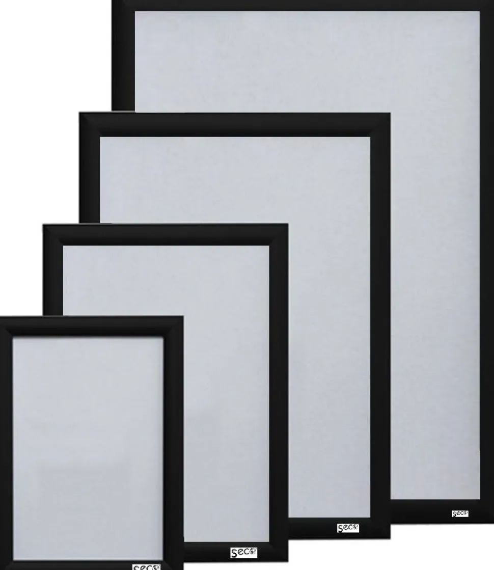 Stewart Superior A4 Kliklijst Hangend Zwart Aluminium BLACKA4 21 (B) x 2,1 (D) x 29,7 (H) cm