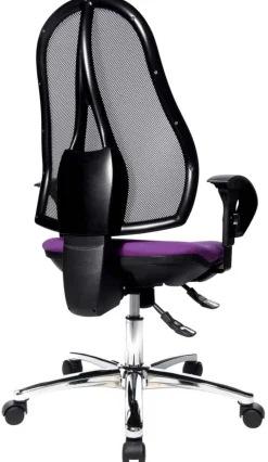TOPSTAR Bureaustoel Synchroonmechanisme Mesh, stof 2D armleuning Violet, zwart 110 kg Open Point SY Deluxe