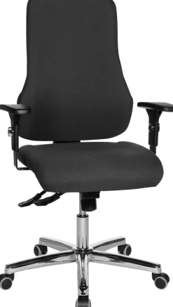 TOPSTAR Ergonomische stoel Synchroonmechanisme Stof In hoogte verstelbare armleuning Grijs 110 kg Sitness 55