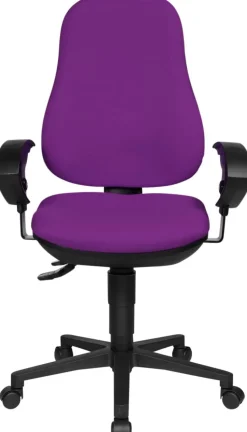 TOPSTAR Ergonomische stoel Permanent Contact Stof In hoogte verstelbare armleuning Paars 110 kg Point 70