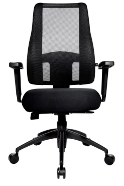TOPSTAR Ergonomische stoel Synchroonmechanisme Mesh, Stof In hoogte verstelbare armleuning Zwart 110 kg Lady Sitness Deluxe