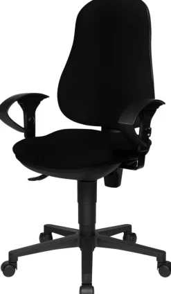 TOPSTAR Ergonomische stoel Permanent Contact Stof In hoogte verstelbare armleuning Zwart 110 kg Point 70
