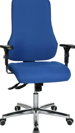 TOPSTAR Ergonomische stoel Synchroonmechanisme Stof In hoogte verstelbare armleuning Blauw 110 kg Sitness 55