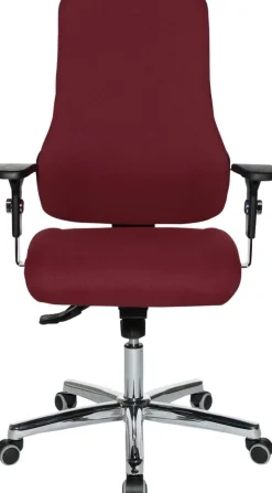 TOPSTAR Ergonomische stoel Synchroonmechanisme Stof In hoogte verstelbare armleuning Rood 110 kg Sitness 55