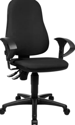 TOPSTAR Ergonomische stoel Permanent Contact Stof In hoogte verstelbare armleuning Zwart 110 kg Point 60