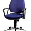 TOPSTAR Ergonomische stoel Permanent Contact Stof Vaste armleuning Blauw 110 kg Power Star Profi