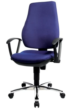 TOPSTAR Ergonomische stoel Permanent Contact Stof Vaste armleuning Blauw 110 kg Power Star Profi