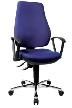 TOPSTAR Ergonomische stoel Permanent Contact Stof Vaste armleuning Blauw 110 kg Power Star Profi