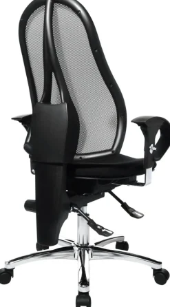 TOPSTAR Sitness 15 Ergonomische stoel Permanent Contact Mesh In hoogte verstelbare armleuning In hoogte verstelbare zitting Zwart 110 kg