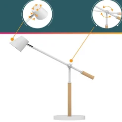 Unilux Bureaulamp Vicky Bruin, wit
