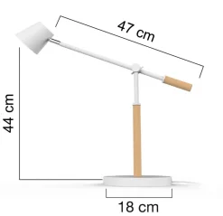 Unilux Bureaulamp Vicky Bruin, wit