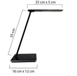 Unilux Linka Vrijstaand Bureaulamp LED Zwart 250 x 160 x 350 mm