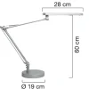 Unilux Mambo Vrijstaand Bureaulamp LED Zilver 280 x 190 x 600 mm
