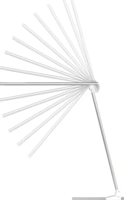 Unilux Popy Vrijstaand Bureaulamp LED Wit, Zilver USB 300 x 120 x 350 mm