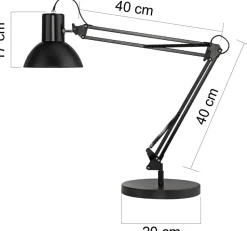 Unilux Success 80 Bureaulamp E27 Zwart 400 x 200 x 400 mm