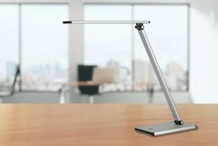 Unilux Terra Vrijstaand Bureaulamp LED Zilver, zwart 300 x 120 x 400 mm