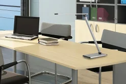 Unilux Terra Vrijstaand Bureaulamp LED Zilver, zwart 300 x 120 x 400 mm