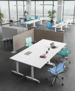 Viking Practic Klaptafel Zilver 1,600 x 800 x 741 mm met wielen
