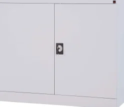 Viking Realspace Draaideurkast Staal 2 Planken Afsluitbaar 1,200 x 420 x 1,000 mm Zilver