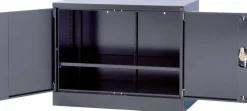 Viking Realspace Draaideurkast Staal 1 Plank Afsluitbaar 920 x 420 x 700 mm Zwart