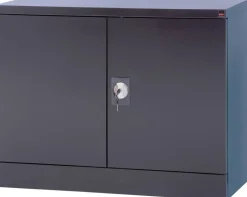 Viking Realspace Draaideurkast Staal 1 Plank Afsluitbaar 920 x 420 x 700 mm Zwart