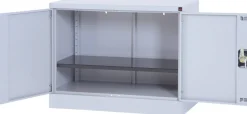 Viking Realspace Draaideurkast 1 Plank Afsluitbaar 920 x 420 x 700 mm Zilver
