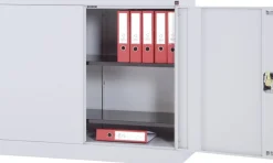 Viking Realspace Draaideurkast Staal 2 Planken Afsluitbaar 1,200 x 420 x 1,000 mm Grijs
